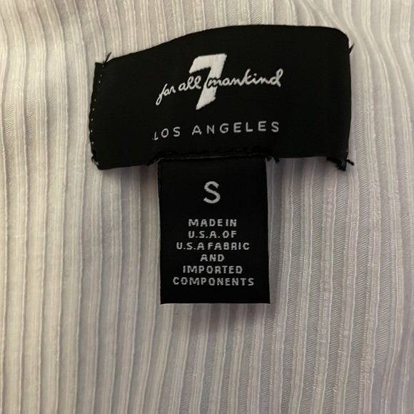7 For All Mankind Ribbed Scoop Neck Tee - Picture 3 of 5